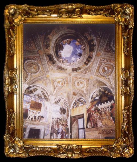 framed  Andrea Mantegna Camera Picta,Ducal Palace, ta009-2